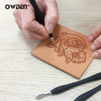 OWDEN Kit d'outils de travail du cuir DIY 3 pièces, personnalisation OEM et ODM prise en charge, outils de sculpture et de modelage pour la sculpture et le modelage