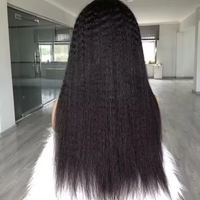 Perruque frontale en dentelle HD transparente 13x4 sans colle, cheveux brésiliens vierges Remy 15A, cuticules alignées, longs et raides, avec baby hair