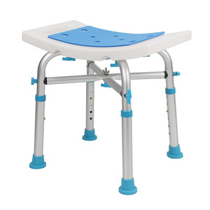 Chaise de douche en alliage d'aluminium avec siège antidérapant pour personnes âgées et handicapées, équipement de sécurité pour salle de bain à hauteur réglable - Product Image 5