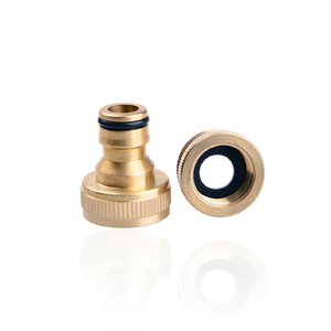 Connecteur fileté tout en cuivre 1/2 pouce pour robinet, tuyau d'eau, tuyaux de plomberie - Product Image 1