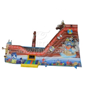 Ventes chaudes HTH Château gonflable combiné avec parcours d'obstacles premium, thème pirates des Caraïbes, île au <span class=keywords><strong>trésor</strong></span>, capacité de 400 kg - Product Image 6