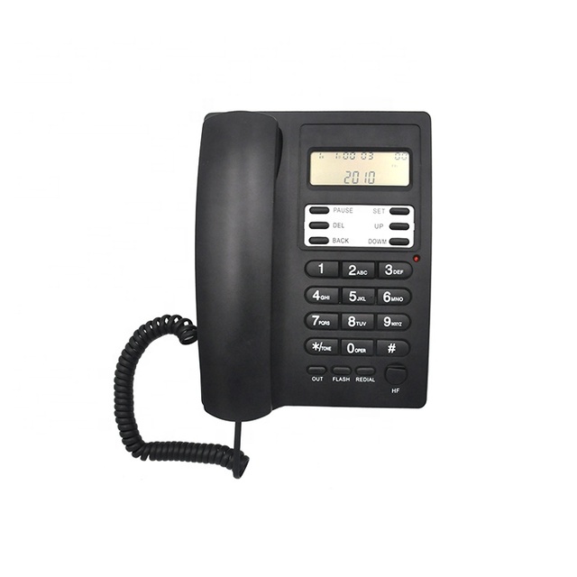 Desktop Landline Telephone with Caller ID Display and Wall Hanging Low Cost Fixed Corded Phone For UK BT Telephone Line