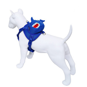 小型ミドルペット用ベストスタイルペットハーネス犬漫画バックパック犬リーシュハーネスセット - Product Image 5