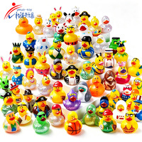 Canard en caoutchouc éducatif en forme d'animal, jouet de bain flottant qui couine, pour l'apprentissage précoce et les jeux aquatiques pour enfants