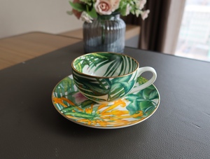 Luxury Dining Room Set Home Decor <b>Dinnerware</b> Sets Exquisite Ceramic Tropical Rain Forest Porcelain Hot Selling 4 Pcs Gift Box - Product Image 3
