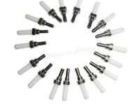 Konektor Serat Optik DAMU SC UPC Zirconia Ceramic Ferrule Kekerasan Tinggi Singlemode 2.5mm OEM Kabel Patch Jaringan FTTH