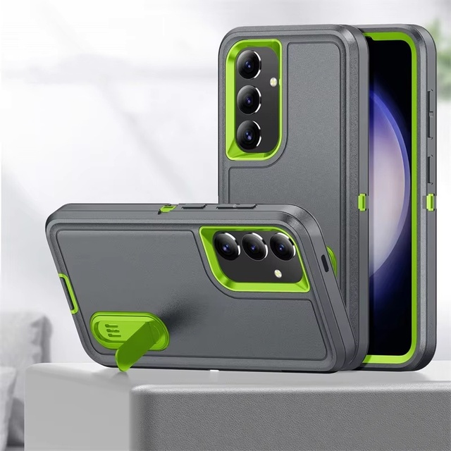 3 in 1 Heavy Duty Anti-Scratch Rugged Protective Case for Samsung Galaxy A16 A06 A15 A54 A53 A13 A04S A03S A14 Kickstand Cover