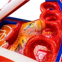 Balón de Baloncesto Inflable de PVC para Exteriores FUN BOUNCE IPS Mini (Rojo/Blanco/Azul)