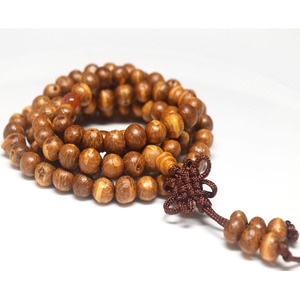 Bracciale/Collana da Meditazione Buddista in Legno Naturale con 108 Perle Bodhi a Forma di Pesce, per Uomo - Vendita all'Ingrosso - Product Image 3