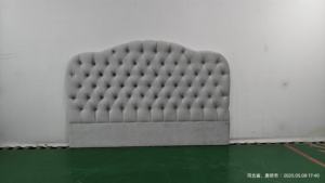 Tête <span class=keywords><strong>de</strong></span> <span class=keywords><strong>lit</strong></span> moderne rembourrée <span class=keywords><strong>de</strong></span> qualité avec housse amovible en similicuir, tissu anti-taches, cadre en bois rembourré, 200x70cm, gris - Product Image 2