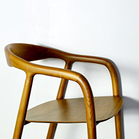 Chaise de salle à manger en teck moderne et épurée, d'Indonésie, durable, ergonomique, élégante, pour la maison, l'extérieur et les restaurants