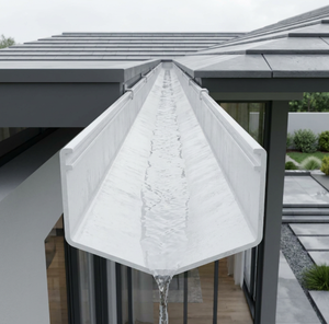 <span class=keywords><strong>Gouttière</strong></span> décorative extérieure et anti-pluie en <span class=keywords><strong>PVC</strong></span> extrudé en forme de U, installation rapide, durable, design moderne, ISO9001 - Product Image 3