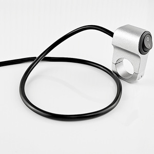 Interruptor de manillar de motocicleta Qiangye de aleación de aluminio con botón de encendido/apagado de 2 cables para modificación - Product Image 2