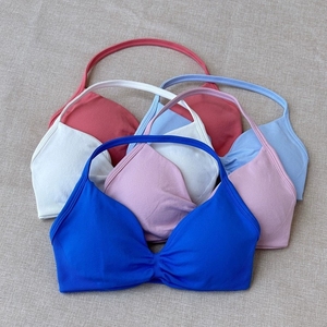 New Supportive Sports Bra Strappy Backless Yoga Gym Bra Women Workout Clothing Gym Top Halter Seamless Sport Bras - Product Image 6