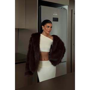 Abrigos de Piel Sintética Inspirados en el Café Amargo para Mujer - Product Image 4