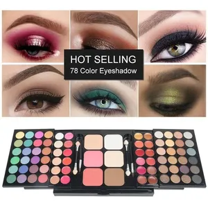Paleta de sombras de ojos con brillo, 40/74/78 colores, mate, resistente al agua, polvo prensado de larga duración, Kit de cosméticos, herramientas de maquillaje para mujer a la moda - Product Image 5