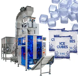 Automatic Weighing 1KG 2KG 5KG Ice Cube Bag Packing Machine With Waterproof Type Ice Cube Ice Tube Bag Packaging Machine Factory