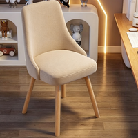 Chaise de salle à manger au design moderne, durable et stable, avec cadre en bois massif et dossier en cuir, pour la maison et l'hôtellerie