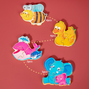 Unisex 24-Các Loại Bằng Gỗ Phim Hoạt Hình Câu Đố Toddler Giáo Dục Đồ Chơi Montessori Màu Sắc Hình Dạng Ma Thuật Cubes Món Quà Hoàn Hảo Cho Bé Của - Product Image 5