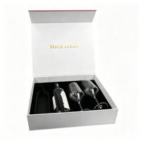 Boîte à vin magnétique pliable de haute qualité, emballage rigide en papier de luxe, impression personnalisée pour champagne, vin rouge, spiritueux
