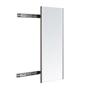 Armario con Espejo de Cuerpo Entero, Integrado, Deslizante, Giratorio, Extensible, de Vidrio Templado, Diseño Minimalista, Montaje en Pared - Product Image 4