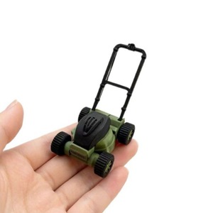 <span class=keywords><strong>Tondeuse</strong></span> miniature pour maison de poupée, chariot de jardinage miniature OB11, modèle de chariot à main pour simulation de pelouse, machine à désherber miniature - Product Image 2