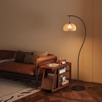 Lampe sur pied LED vintage en fer et bois, design citrouille, pour salon, chambre à coucher, chevet, lampe d'ambiance