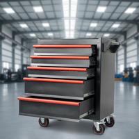 Armoire à outils mobile robuste à 5 tiroirs avec serrure à clé - Capacité de charge de 300 kg - Chariot de rangement pour garage et atelier