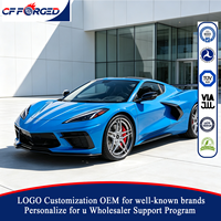 Jantes en alliage forgé sport personnalisées de qualité supérieure, 2 pièces, carbone poli, 5x120, 19, 20, 21 pouces, pour Corvette C8