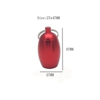 Porte-clés ovale en aluminium tendance pour flacon de médicaments, étanche, avec anneaux de jonction pour rangement de bouchons d'oreille, couleurs personnalisables