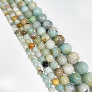 Venta al por mayor <span class=keywords><strong>6mm</strong></span> 8mm 10mm cuentas de piedra natural piedra preciosa redonda suelta multicolor amazonita cuentas para collares Fabricación de pulseras - Product Image 5