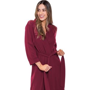 ชุดคลุมกิโมโนน้ำหนักเบาสำหรับผู้หญิง แบบสั่งทำขายส่ง ผ้าโมดอลเนื้อนุ่ม คอวี แขนสามส่วน ชุดนอน ชุดลำลอง - Product Image 4