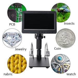 Imagen Real Pantalla de 7 pulgadas USB y WIFI 150X Lente de montura C Cámara de microscopio <span class=keywords><strong>digital</strong></span> de 26MP con sensor IMX Microscopio electrónico - Product Image 3