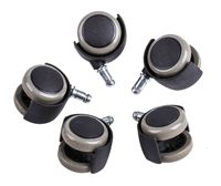 Roues universelles rotatives à 360° en PU, anti-enroulement, verrouillables, robustes, durables, silencieuses, respectueuses du sol, pour hôpital, salle de sport, salle de bain