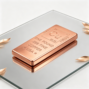 Lingote de Cobre Puro de 1 Libra, .999 de Pureza, con el Elemento Cu, para Inversión y Colección - Product Image 3