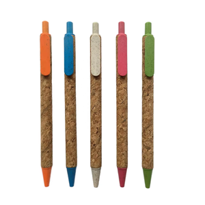 أقلام حبر جاف خشبية مخصصة من الفلين مع شعار مطبوع هدايا ترويجية قلم كروي للشعار الترويجي - Product Image 1