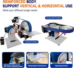 2 72-82 Belt <strong>Grinder</strong> Sander 2.2KW VFD Three Grinding Heads Zirconia Corundum <strong>Sand</strong> Belts (60/100/180) Compatible 2/72 Made - Product Image 4