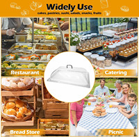 Housse de buffet en dôme transparent avec poignée, parfaite pour les batteries de cuisine, housse de présentation des aliments en plastique