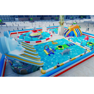 Divertida Piscina Inflable Gigante con Toboganes de Agua y Aspersores, Lona de PVC Resistente, Castillo Inflable para Uso Comercial en Exteriores - Product Image 2