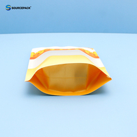 Sachets refermables en papier kraft avec fenêtre transparente, anti-odeur, pour petites entreprises, avec fermeture éclair, pour le stockage alimentaire