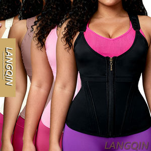 LANGQIN Faja Reductora de Cintura para Mujer, Doble Compresión, Corsé Transpirable, Cinturón para Abdomen Plano, Fajas Moldeadoras, Talla Pequeña - Product Image 1