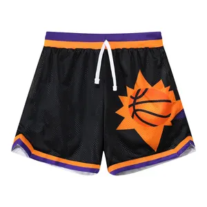 Wholesale Custom Design Logo Basketball Shorts Sublimation Plain Mesh Basketball Shorts Men's Basketball Club Games Shorts