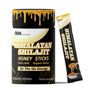 Bâtonnets de miel de Shilajit pur de l'Himalaya en gros, OEM, enrichis en minéraux multiples et en acide fulvique, pour stimuler l'énergie et soutenir le système immunitaire - Product Image 1
