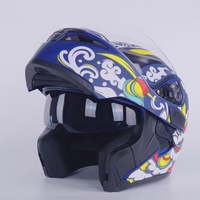 En stock, casque de moto intégral à double lentille en ABS, casque de moto modulaire intégral rabattable avec certification DOT
