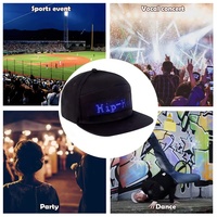Gorra de Béisbol con Pantalla LED Iluminada y Logotipo Personalizado, Controlada por Bluetooth a través de Aplicación, Pantalla RGB Programable con Mensajes Desplazables para Fiestas
