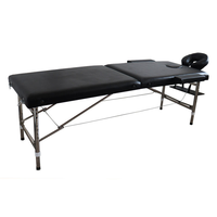 Table de massage facial pliable et réglable en acier inoxydable avec capacité de charge de 300 kg, design portable pour hôtel et salle de sport