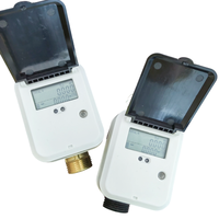 Medidor de Agua Subacuático Ultrasónico Compacto de Cuerpo Pequeño para Uso Residencial, Pantalla Digital LCD, IP68, Alimentado por Batería, Rosca DN15-DN25, Latón