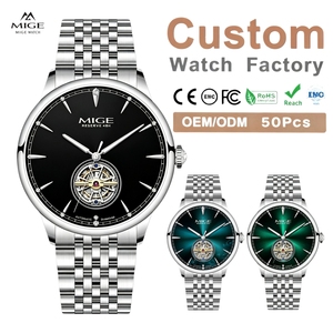 OEM Custom Logo Business Mechanical <b>Skeleton</b> <b>Watch</b> for Men Stainless Steel Luxury Fashion Analog <b>Automatic</b> Wristwatch - Product Image 1