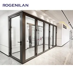 China supplier impact resistance aluminium wind proof exterior accordion bifold doors