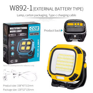 Outdoor Waterproof IP55 Portable <b>LED</b> Spotlight <b>Magnetic</b> Lantern Strong <b>Light</b> Flashlight Camping Emergency Rechargeable Work Lamp - Product Image 3